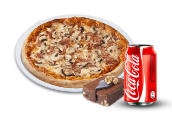 1 Pizza junior au choix<br>
+ 1 Dessert au choix<br>
+ 1 Boisson 33cl au choix.